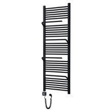 HD Atlas Black 1600x600 mm smart elektromos design törölközőszárító radiátor 400W-os wifi-s fűtőpatronnal, matt fekete