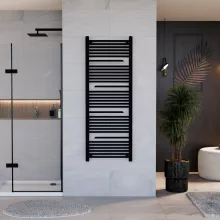 HD Atlas Black 1600x600 mm design törölközőszárító radiátor, matt fekete
