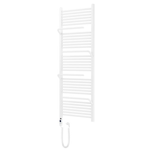 HD Atlas White 1600x600 mm elektromos design törölközőszárító radiátor 400W-os fűtőpatronnal, fényes fehér