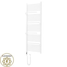 HD Atlas White 1600x600 mm smart elektromos design törölközőszárító radiátor 400W-os wifi-s fűtőpatronnal, fényes fehér