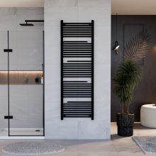 HD Atlas Black 1800x600 mm design törölközőszárító radiátor, matt fekete