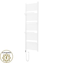   HD Atlas White 1800x600 mm elektromos design törölközőszárító radiátor 600W-os fűtőpatronnal, fényes fehér
