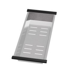   HD B-Type acél csepegtető kosár, szálcsiszolt króm színben, 43,5x20,5 cm