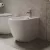   HD Lea Glossy White íves álló bidé, cserélhető színű túlfolyóval
