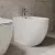   HD Lea Glossy White íves álló bidé, cserélhető színű túlfolyóval