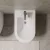   HD Lea Glossy White íves álló bidé, cserélhető színű túlfolyóval