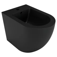   HD Lea Matt Black íves álló bidé, matt fekete túlfolyóval