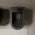   HD Lea Matt Black íves álló bidé, matt fekete túlfolyóval