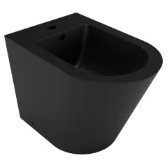   HD Madrid Matt Black íves álló bidé, matt fekete túlfolyóval