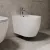   HD Lea Glossy White íves falra szerelhető bidé, cserélhető színű túlfolyóval