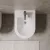  HD Lea Glossy White íves falra szerelhető bidé, cserélhető színű túlfolyóval