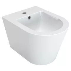   HD Madrid Glossy White íves falra szerelhető bidé, cserélhető színű túlfolyóval