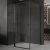   HD Defender "T" Black 100x100 szögletes nyílóajtós zuhanykabin 6 mm vastag vízlepergető biztonsági üveggel, fekete színű elemekkel, 195 cm magas
