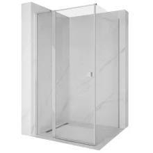 HD Defender "T" 100x70 aszimmetrikus szögletes nyílóajtós zuhanykabin 6 mm vastag vízlepergető biztonsági üveggel, krómozott elemekkel, 195 cm magas