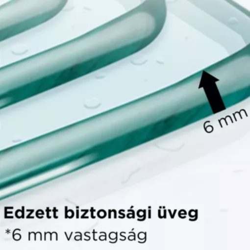 HD Defender "T" 100x70 aszimmetrikus szögletes nyílóajtós zuhanykabin 6 mm vastag vízlepergető biztonsági üveggel, krómozott elemekkel, 195 cm magas