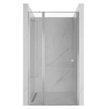 HD Defender 80/90/100/110/120 cm széles fix+nyíló zuhanyajtó 6 mm vastag vízlepergető biztonsági üveggel, krómozott elemekkel, 195 cm magas