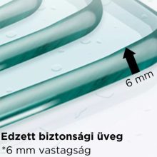HD Defender Duo "L" 120x110 aszimmetrikus szögletes nyílóajtós zuhanykabin 6 mm vastag vízlepergető biztonsági üveggel, krómozott elemekkel, 195 cm magas