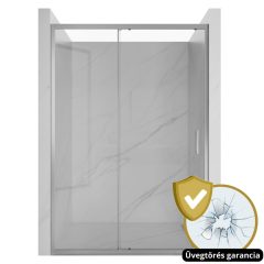   HD Dante 90/100/110/120/130/140/150 cm széles toló zuhanyajtó 6 mm vastag vízlepergető biztonsági üveggel, krómozott elemekkel, 195 cm magas