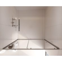 HD Dante 90/100/110/120/130/140/150 cm széles toló zuhanyajtó 6 mm vastag vízlepergető biztonsági üveggel, krómozott elemekkel, 195 cm magas