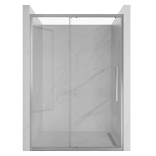 HD Dante+ 140x195 cm, 140 cm széles toló zuhanyajtó 6 mm vastag vízlepergető biztonsági üveggel, krómozott elemekkel, 195 cm magas