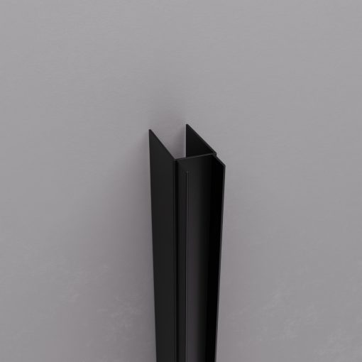 HD-DDEP-70 fekete toldóprofil, +30 mm, 195 cm magas (Dante zuhanyajtóhoz és oldalüvegéhez)