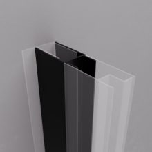 HD-DDEP-70 fekete toldóprofil, +30 mm, 195 cm magas (Dante zuhanyajtóhoz és oldalüvegéhez)