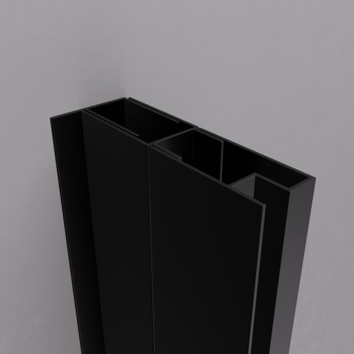 HD-DDEP-70 fekete toldóprofil, +30 mm, 195 cm magas (Dante zuhanyajtóhoz és oldalüvegéhez)