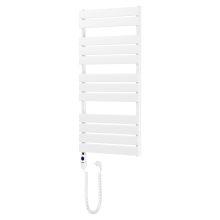 HD Demos White 1000x500 mm elektromos design törölközőszárító radiátor 400W-os fűtőpatronnal, fényes fehér