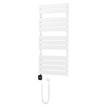 HD Demos White 1000x500 mm smart elektromos design törölközőszárító radiátor 400W-os wifi-s fűtőpatronnal, fényes fehér