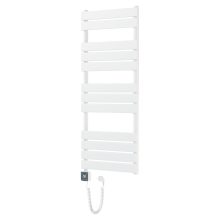 HD Demos White 1200x500 mm smart elektromos design törölközőszárító radiátor 400W-os wifi-s fűtőpatronnal, fényes fehér