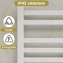 HD Demos Gold 1400x600 mm elektromos design törölközőszárító radiátor 600W-os fűtőpatronnal, fényes arany