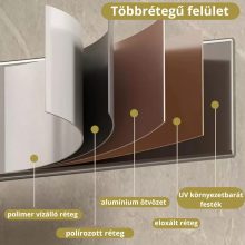 HD Demos Gold 1400x600 mm elektromos design törölközőszárító radiátor 600W-os fűtőpatronnal, fényes arany
