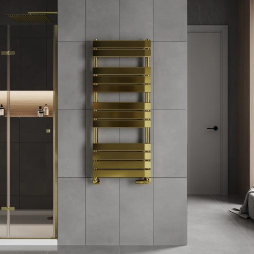 HD Demos Gold 1400x600 mm design törölközőszárító radiátor, arany