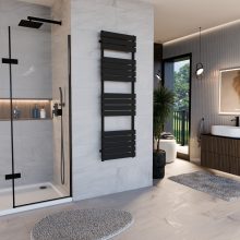 HD Demos Antracit 1600x500 mm design törölközőszárító radiátor, matt antracit