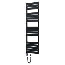 HD Demos Black 1600x500 mm smart elektromos design törölközőszárító radiátor 600W-os wifi-s fűtőpatronnal, matt fekete