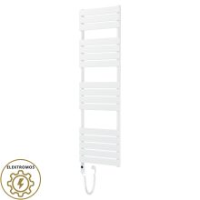 HD Demos White 1600x500 mm elektromos design törölközőszárító radiátor 600W-os fűtőpatronnal, fényes fehér