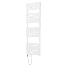 HD Demos White 1600x500 mm elektromos design törölközőszárító radiátor 600W-os fűtőpatronnal, fényes fehér