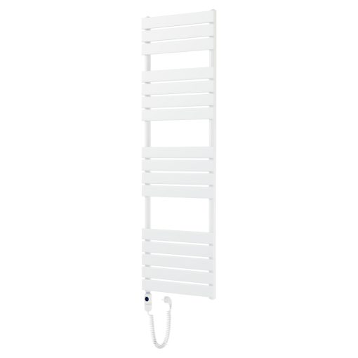 HD Demos White 1600x500 mm elektromos design törölközőszárító radiátor 600W-os fűtőpatronnal, fényes fehér
