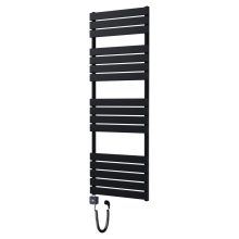 HD Demos Black 1600x600 mm smart elektromos design törölközőszárító radiátor 900W-os wifi-s fűtőpatronnal, matt fekete