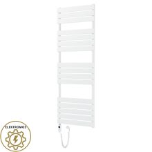 HD Demos White 1600x600 mm elektromos design törölközőszárító radiátor 900W-os fűtőpatronnal, fényes fehér