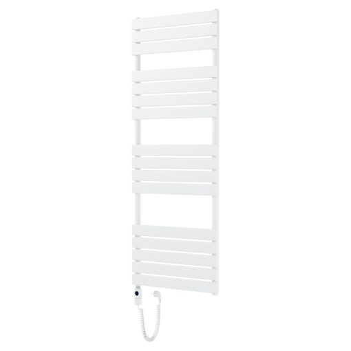 HD Demos White 1600x600 mm elektromos design törölközőszárító radiátor 900W-os fűtőpatronnal, fényes fehér