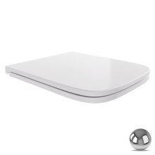 HD Slim "D" Glossy White WC tető fényes króm zsanérral