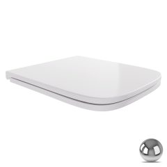   HD Slim "D" Glossy White WC tető fényes króm zsanérral
