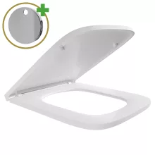 HD Slim "D" Glossy White WC tető fényes króm zsanérral