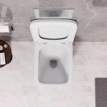 HD Slim "D" Glossy White WC tető fényes króm zsanérral