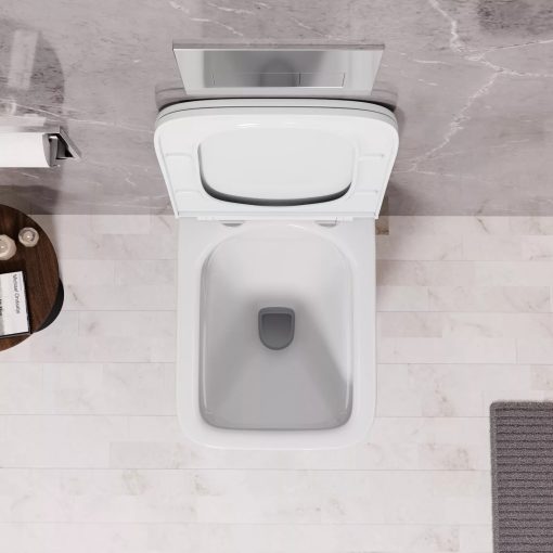 HD Slim "D" Glossy White WC tető fényes króm zsanérral