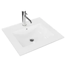 HD E09 Glossy White 50 cm fényes fehér slim kerámia mosdó
