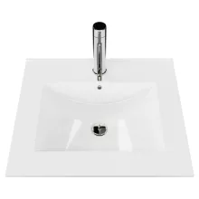 HD E09 Glossy White 50 cm fényes fehér slim kerámia mosdó
