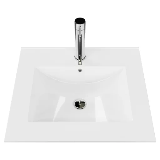 HD E09 Glossy White 50 cm fényes fehér slim kerámia mosdó