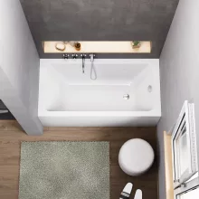 HD Line 140x70 cm hosszú egyenes akril kád lábbal és előlappal